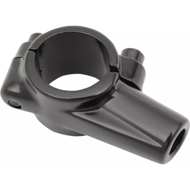 EMGO UCHWYT LUSTERKA Z OBEJMĄ NA KIEROWNICĘ 22MM (7/8") KOLOR CZARNY (WZÓR YAMAHA)(LEWY GWINT)