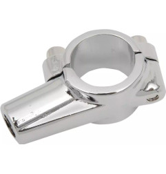 EMGO UCHWYT LUSTERKA Z OBEJMĄ NA KIEROWNICĘ 22MM (7/8") CHROMOWANY (WZÓR YAMAHA)
