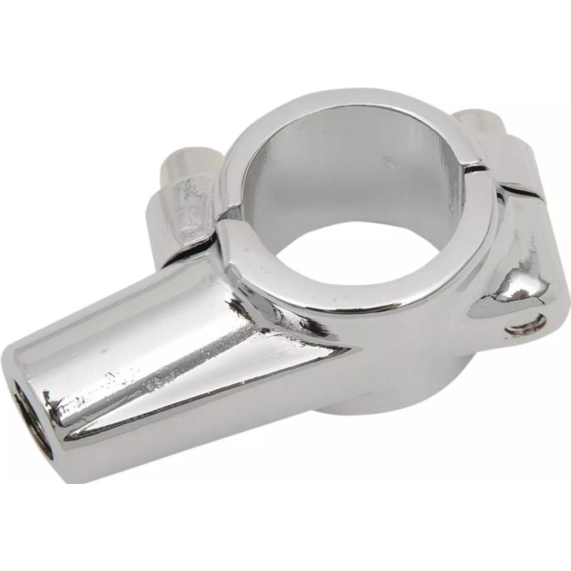 EMGO UCHWYT LUSTERKA Z OBEJMĄ NA KIEROWNICĘ 22MM (7/8") CHROMOWANY (WZÓR YAMAHA)