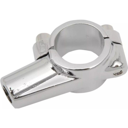 EMGO UCHWYT LUSTERKA Z OBEJMĄ NA KIEROWNICĘ 22MM (7/8") CHROMOWANY (WZÓR YAMAHA)