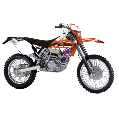 BLACKBIRD KOMPLET NAKLEJEK (OKLEIN) KTM EXC '01-'02 DREAM 5 KOLOR POMARAŃCZOWY CZARNY