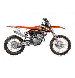 BLACKBIRD KOMPLET NAKLEJEK (OKLEIN) KTM SX/SX-F '16-'18, EXC/EXC-F '17-'19 DREAM 5 CHROME EFX KOLOR POMARAŃCZOWY CZARNY