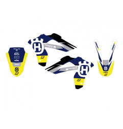 BLACKBIRD KOMPLET NAKLEJEK (OKLEIN) HUSQVARNA CR 125 '06-'08, WR 250/300 '06-'13 DREAM 5 KOLOR ŻÓŁTY NIEBIESKI BIAŁY