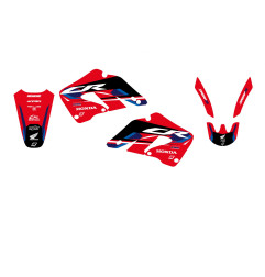 BLACKBIRD KOMPLET NAKLEJEK (OKLEIN) HONDA CR 125R '00-'01, CR 250R '00-'01 DREAM 5 KOLOR CZERWONO CZARNY