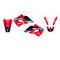 BLACKBIRD KOMPLET NAKLEJEK (OKLEIN) HONDA CR 125R '00-'01, CR 250R '00-'01 DREAM 5 KOLOR CZERWONO CZARNY
