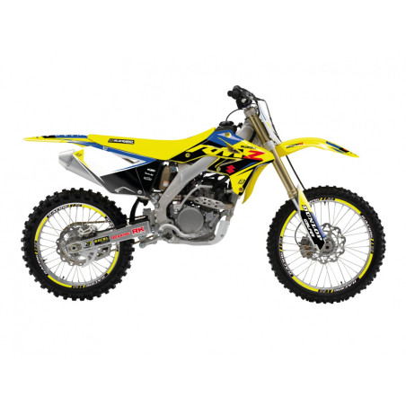 BLACKBIRD KOMPLET NAKLEJEK (OKLEIN) SUZUKI RMZ 250 '07-'09 DREAM 5 KOLOR ŻÓŁTY NIEBIESKI