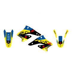 BLACKBIRD KOMPLET NAKLEJEK (OKLEIN) SUZUKI RMZ 250 '04-'06 DREAM 5 KOLOR NIEBIESKI ŻÓŁTY CZARNY