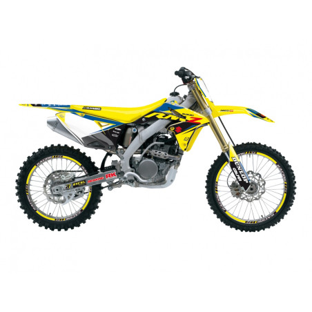 BLACKBIRD KOMPLET NAKLEJEK (OKLEIN) SUZUKI RMZ 250 '10-'18 DREAM 5 KOLOR NIEBIESKI ŻÓŁTY CZARNY