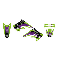 BLACKBIRD KOMPLET NAKLEJEK (OKLEIN) KAWASAKI KX 250F '04-'05 DREAM 5 KOLOR ZIELONY CZARNY