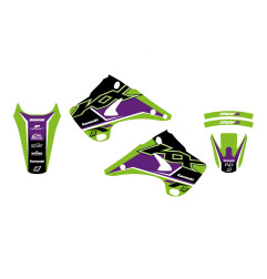 BLACKBIRD KOMPLET NAKLEJEK (OKLEIN) KAWASAKI KX 125/250 '03-'08 DREAM 5 KOLOR ZIELONY CZARNY