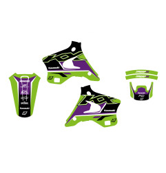 BLACKBIRD KOMPLET NAKLEJEK (OKLEIN) KAWASAKI KX 125/250 '94-'98 DREAM 5 KOLOR ZIELONY CZARNY
