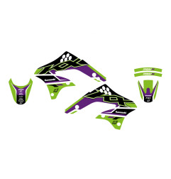BLACKBIRD KOMPLET NAKLEJEK (OKLEIN) KAWASAKI KX 450F '06-'08 DREAM 5 KOLOR ZIELONY CZARNY