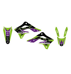 BLACKBIRD KOMPLET NAKLEJEK (OKLEIN) KAWASAKI KX 450F '12-'15 DREAM 5 KOLOR ZIELONY CZARNY