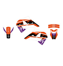 BLACKBIRD KOMPLET NAKLEJEK (OKLEIN) KTM 4T '96-'99 (4 STROKE ALL MODELS) DREAM 5 KOLOR POMARAŃCZOWY CZARNY