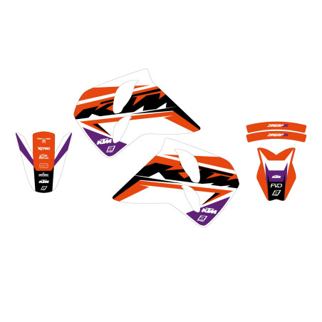 BLACKBIRD KOMPLET NAKLEJEK (OKLEIN) KTM 4T '96-'99 (4 STROKE ALL MODELS) DREAM 5