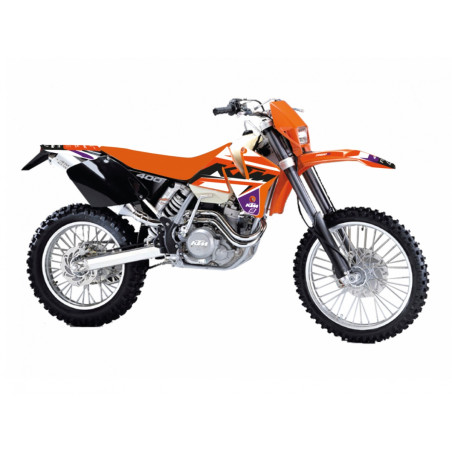 BLACKBIRD KOMPLET NAKLEJEK (OKLEIN) KTM SX/SX-F '98-'00, EXC/EXC-F '98-'00 DREAM 5 KOLOR POMARAŃCZOWY CZARNY