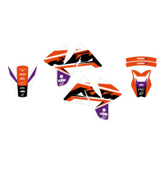 BLACKBIRD KOMPLET NAKLEJEK (OKLEIN) KTM SX/SX-F '98-'00, EXC/EXC-F '98-'00 DREAM 5 KOLOR POMARAŃCZOWY CZARNY