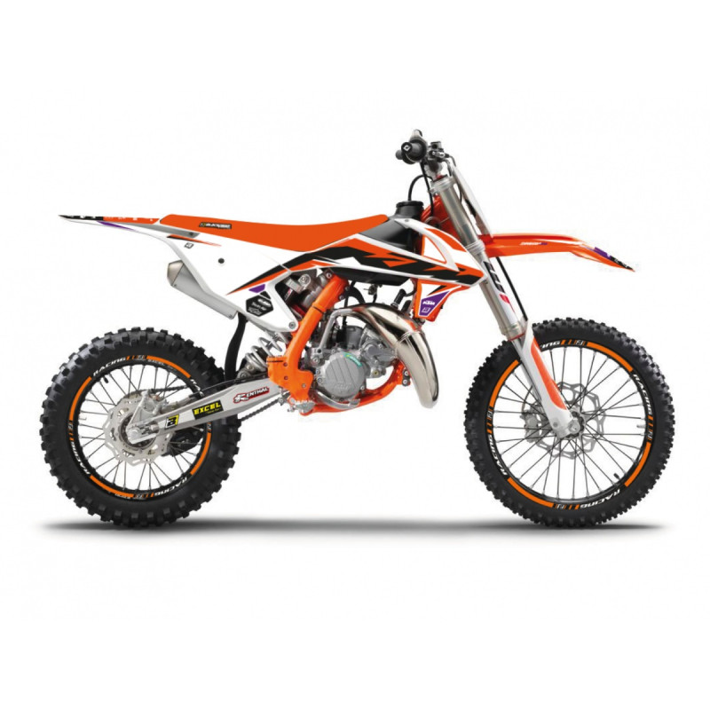 BLACKBIRD KOMPLET NAKLEJEK (OKLEIN) KTM SX 85 '18-'23 DREAM 5 KOLOR POMARAŃCZOWY BIAŁY CZARNY
