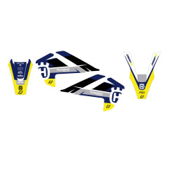 BLACKBIRD KOMPLET NAKLEJEK (OKLEIN) HUSQVARNA TC 85 '25 DREAM 5 KOLOR NIEBIESKI ŻÓŁTY
