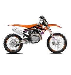 BLACKBIRD KOMPLET NAKLEJEK (OKLEIN) KTM SX/SX-F '19-'22, EXC/EXC-F '20-'23 DREAM 5 CHROME EFX KOLOR POMARAŃCZOWY CZARNY