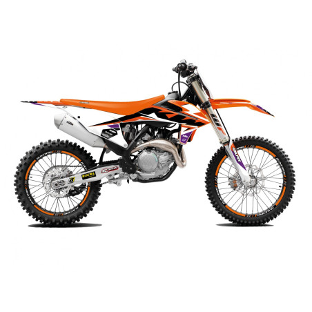 BLACKBIRD KOMPLET NAKLEJEK (OKLEIN) KTM SX/SX-F '19-'22, EXC/EXC-F '20-'23 DREAM 5 CHROME EFX KOLOR POMARAŃCZOWY CZARNY