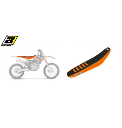 BLACKBIRD POKROWIEC / POSZYCIE NA SIEDZENIE KTM SX/SXF '19-'22, EXC '20-'23 DOUBLE GRIP 3 KOLOR POMARAŃCZOWY CZARNY