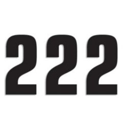 BLACKBIRD NUMERY STARTOWE 16CM X 7,5CM PROSTE, KOLOR CZARNY NR2 (3SZT.)