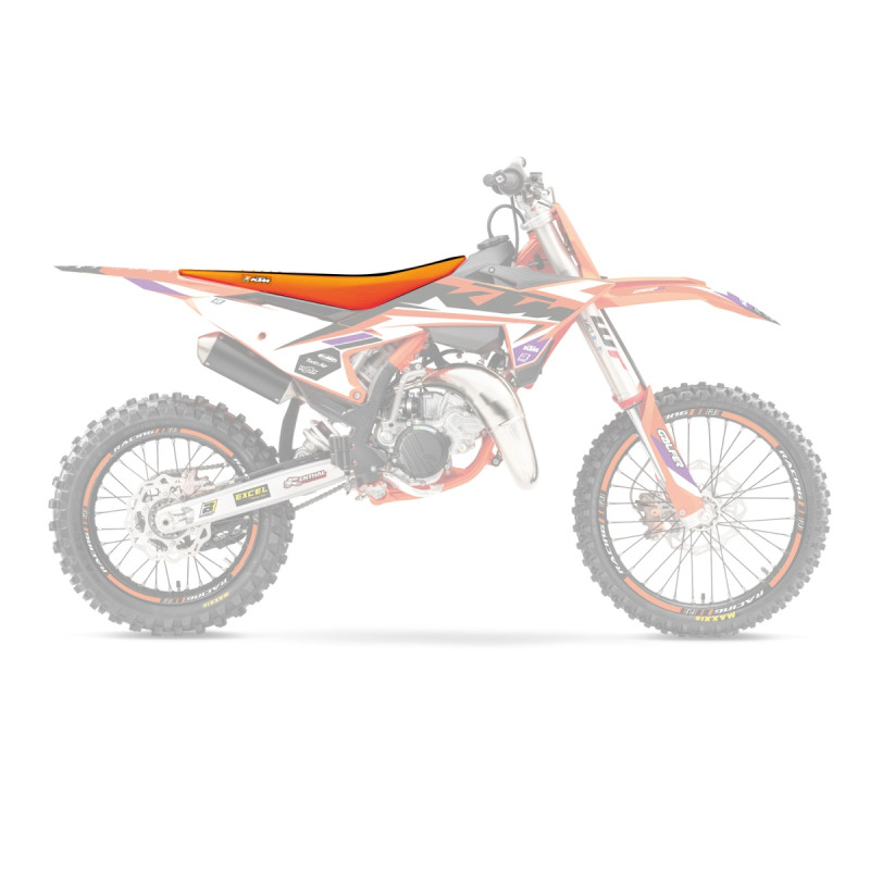 BLACKBIRD POKROWIEC / POSZYCIE NA SIEDZENIE KTM SX 85 '25 DOUBLE GRIP KOLOR POMARAŃCZOWY