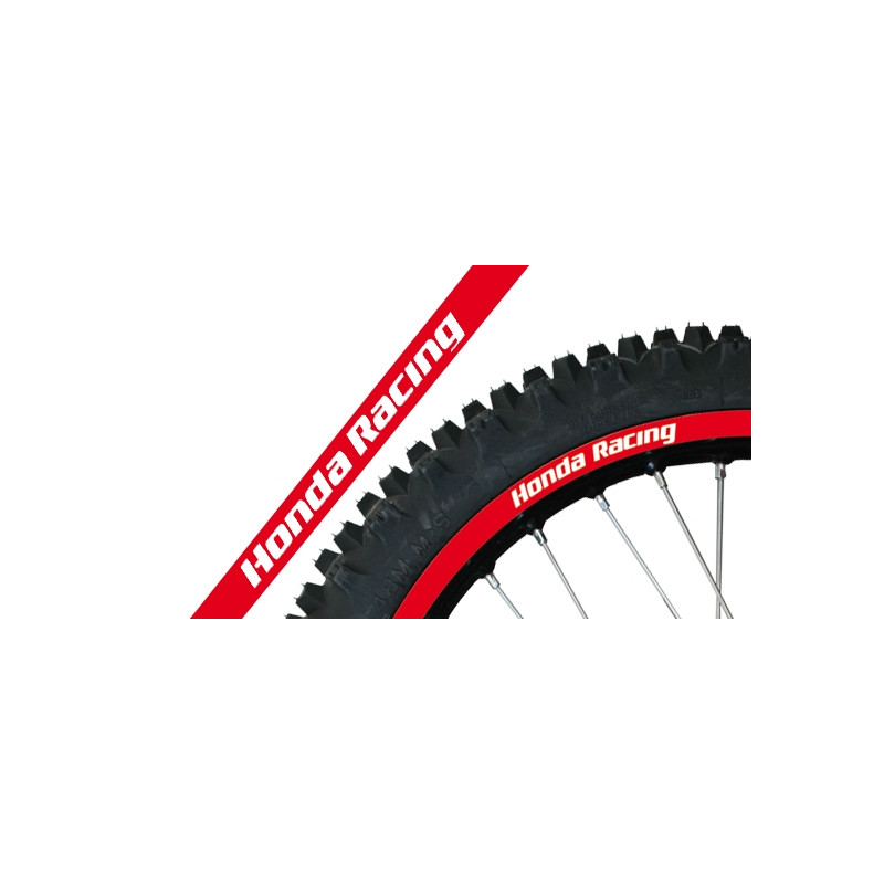 BLACKBIRD KOMPLET NAKLEJEK (OKLEIN) NA FELGI HONDA RACING KOLOR CZERWONY