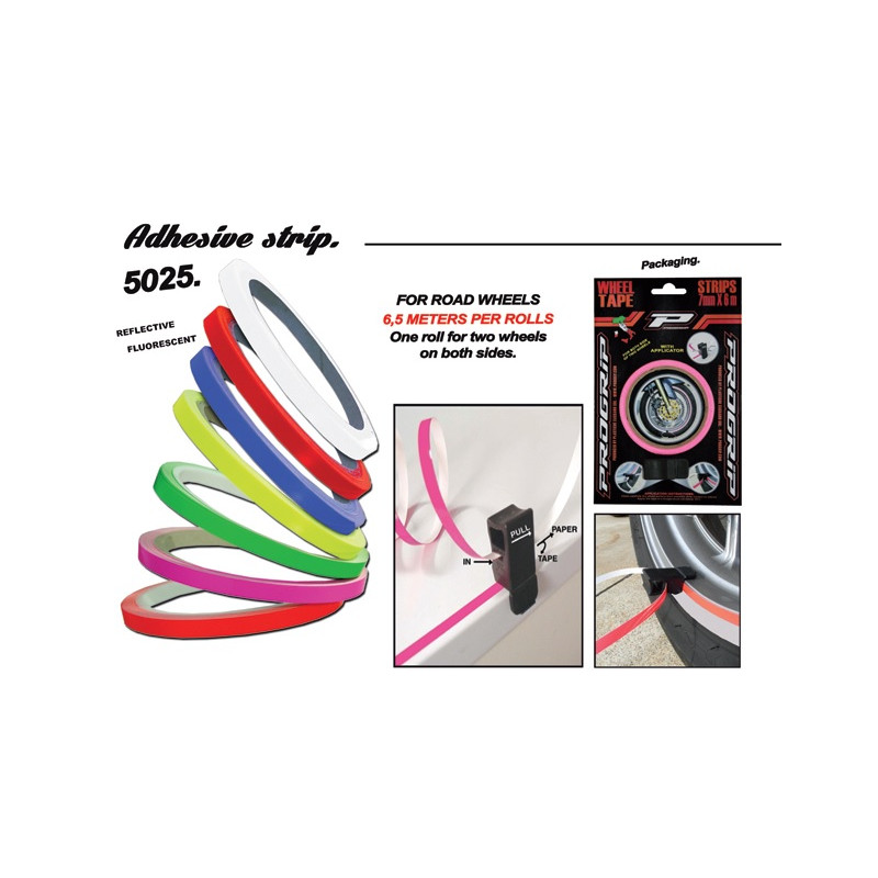PROGRIP TAŚMA OZDOBNA NA FELGI (Z APLIKATOREM) KOLOR CZERWONY (6,2 M) (PG5025RD) (5025-107) - WYCOFANA Z OFERTY