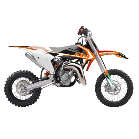 BLACKBIRD WYPRZEDAŻ KOMPLET NAKLEJEK (OKLEIN) KTM SX 65 '16-'23 DREAM 4 KOLOR POMARAŃCZOWY BIAŁY CZARNY