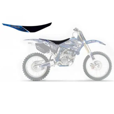BLACKBIRD WYPRZEDAŻ POKROWIEC / POSZYCIE NA SIEDZENIE YAMAHA YZ 250F '10-'13 TRIBAL SKULL 2 KOLOR CZARNY NIEBIESKI
