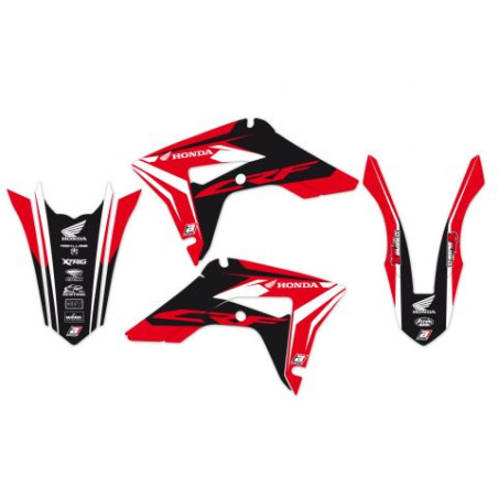 BLACKBIRD PROMOCJA KOMPLET NAKLEJEK (OKLEIN) HONDA CRF 250R '22-'24, CRF 450R '21-'24 DREAM 4 KOLOR CZERWONY CZARNY BIAŁY