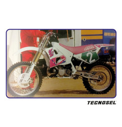 TECNOSEL (BLACKBIRD) KOMPLET NAKLEJEK (OKLEIN) YAMAHA YZ 250 '90-'92, REPLICA OEM YAMAHA '92 KOLOR RÓŻOWY/BIAŁY
