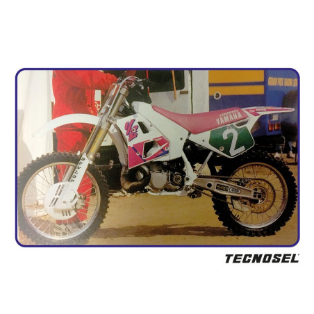 TECNOSEL (BLACKBIRD) KOMPLET NAKLEJEK (OKLEIN) YAMAHA YZ 250 '90-'92, REPLICA OEM YAMAHA '92 KOLOR RÓŻOWY/BIAŁY
