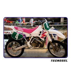 TECNOSEL (BLACKBIRD) KOMPLET NAKLEJEK (OKLEIN) YAMAHA YZ 125/250 '93-'95, REPLICA TEAM YAMAHA '93 KOLOR RÓŻOWY/NIEBIESKI/BIAŁY