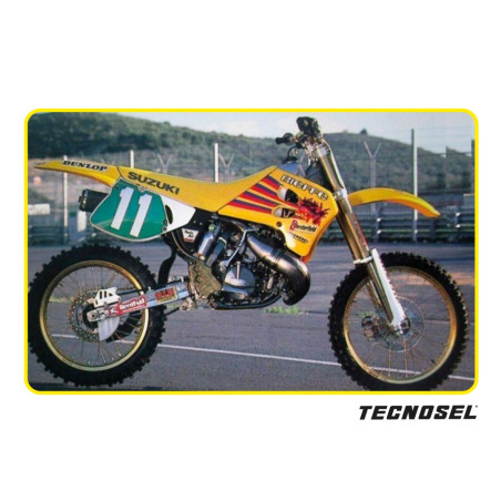 TECNOSEL (BLACKBIRD) KOMPLET NAKLEJEK (OKLEIN) SUZUKI RM 125/250 '93-'95, REPLICA TEAM SUZUKI '93 KOLOR ŻÓŁTY