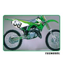 TECNOSEL (BLACKBIRD) KOMPLET NAKLEJEK (OKLEIN) KAWASAKI KX 125/250 '99-'02, REPLICA OEM KAWASAKI '00 KOLOR ZIELONY/CZARNY
