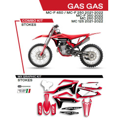 UFO KOMPLET NAKLEJEK (OKLEIN) GAS GAS MC 125 '21-'22; MC 250 '22; MCF 250/350/450 '21-'22 STOKES KOLOR CZERWONY - WYPRZEDAŻ