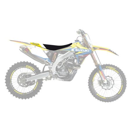 BLACKBIRD POKROWIEC / POSZYCIE NA SIEDZENIE SUZUKI RMZ 250 '19-'23, RMZ450 '18-'23 DREAM 4 KOLOR CZARNY ŻÓŁTY BIAŁY
