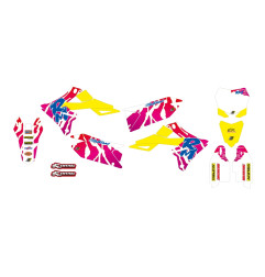 BLACKBIRD KOMPLET NAKLEJEK (OKLEIN) SUZUKI RMZ 250 '19-'24, RMZ 450 '18-'24 RETRO SUZUKI