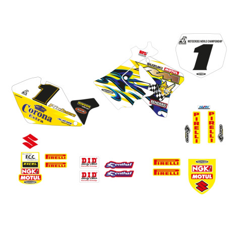 BLACKBIRD KOMPLET NAKLEJEK (OKLEIN) SUZUKI RM 125/250 '01-'24 REPLICA TEAM SUZUKI 2003