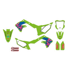 BLACKBIRD KOMPLET NAKLEJEK (OKLEIN) KAWASAKI KX 250F '21-'23, KX 450F '19-'24 RETRO