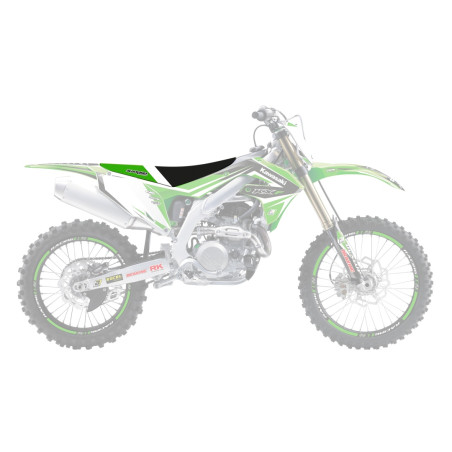 BLACKBIRD POKROWIEC / POSZYCIE NA SIEDZENIE KAWASAKI KXF 250 '21-'23, KXF 450 '19-'23 DREAM 4 KOLOR CZARNY ZIELONY BIAŁY