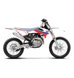 BLACKBIRD KOMPLET NAKLEJEK (OKLEIN) KTM SX/SX-F '19-'22, EXC/EXC-F '20-'23 RETRO KOLOR BIAŁY NIEBIESKI CZERWONY