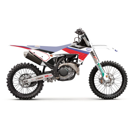 BLACKBIRD KOMPLET NAKLEJEK (OKLEIN) KTM SX/SX-F '23-'24, EXC/EXC-F '24-'25 RETRO KOLOR BIAŁY NIEBIESKI CZERWONY
