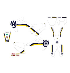 BLACKBIRD KOMPLET NAKLEJEK (OKLEIN) HUSQVARNA TC/FC '19-'22, TE/FE '20-'23 RETRO KOLOR BIAŁY
