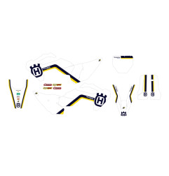 BLACKBIRD KOMPLET NAKLEJEK (OKLEIN) HUSQVARNA TC/FC '23-'24; TE/FE '24-'25 (TC/FC ALL MODELS '23-'24) RETRO