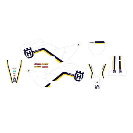 BLACKBIRD KOMPLET NAKLEJEK (OKLEIN) HUSQVARNA TC/FC '23-'24; TE/FE '24-'25 (TC/FC ALL MODELS '23-'24) RETRO