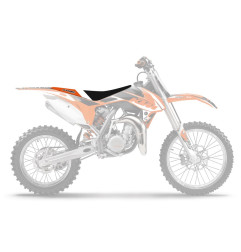 BLACKBIRD POKROWIEC / POSZYCIE NA SIEDZENIE KTM SX 85 '13-'17 DREAM 4 KOLOR CZARNY POMARAŃCZOWY BIAŁY